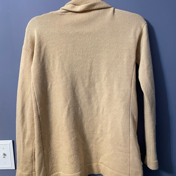 J.Crew Beige Wool Cashmere Cardigan Sweater XS - Picture 5 of 7